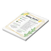 Bloc-note Guide de démarrage des huiles essentielles citrons (Tourné)
