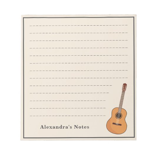 Bloc-note Guitare acoustique (Devant)