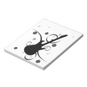 Bloc-note Guitare Avec Notes Musicales (Tourné)