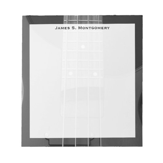 Bloc-note Guitare basse électrique Monogram Music (Devant)