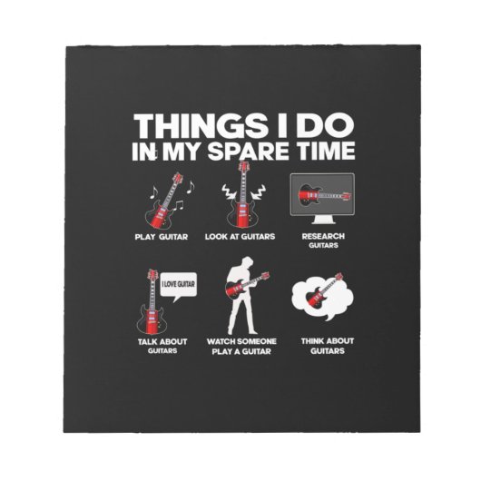 Bloc-note Guitare Guitariste Addicité Musique Guitariste Ann (Devant)