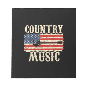 Bloc-note Guitariste Musique Country Guitare Drapeau América