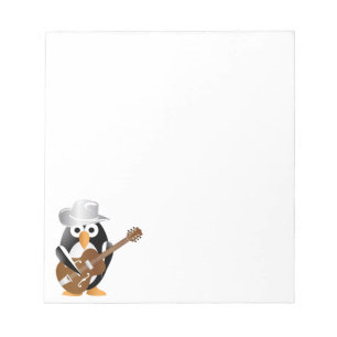 Bloc-note Guitariste pingouin