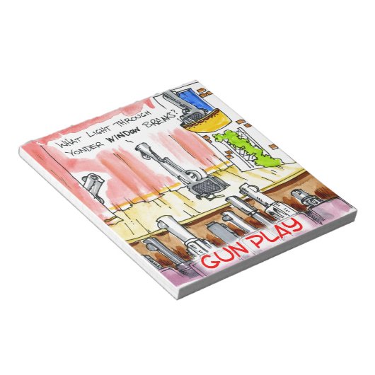 Bloc-note GunPlay Drôle Cartoon (Incliné)