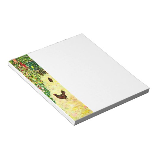 Bloc-note Gustav Klimt Garden with Chickens (Incliné)