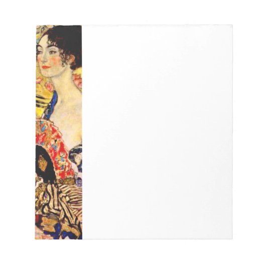 Bloc-note Gustav Klimt Lady avec ventilateur (Devant)