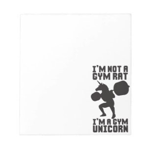Bloc-note Gym Rat vs Gym Unicorn - Drôle Inspiration d'entra