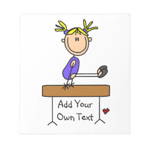 Bloc-note Gymnaste de fille blonde sur mesure sur la poutre