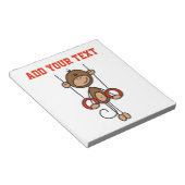 Bloc-note Gymnaste de singe customisé sur anneaux Note Pad (Incliné)