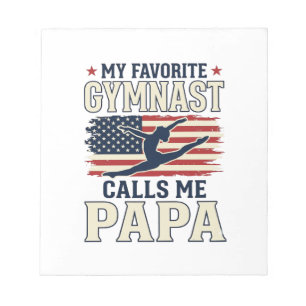 Bloc-note Gymnaste préféré m'appelle Papa Patriotique Vintag