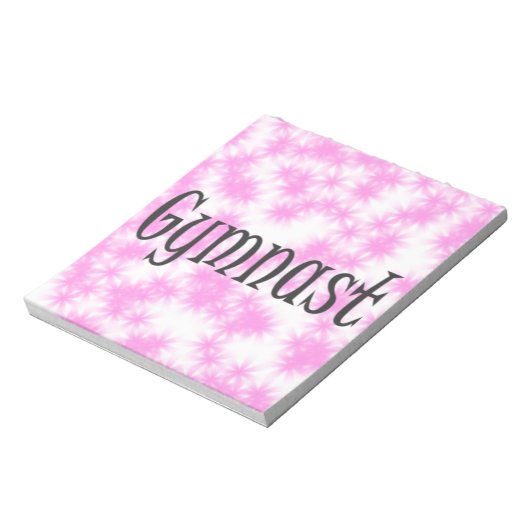Bloc-note Gymnaste rose et blanc (Tourné)