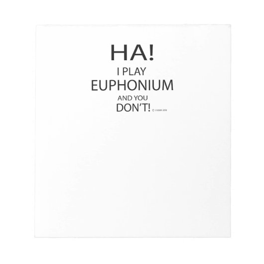 Bloc-note Ha Euphonium (Devant)