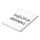 Bloc-note hacker johnny (Tourné)