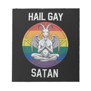 Bloc-note Hail Gay Satan Funny Goth Gothique Goat LGBTQ