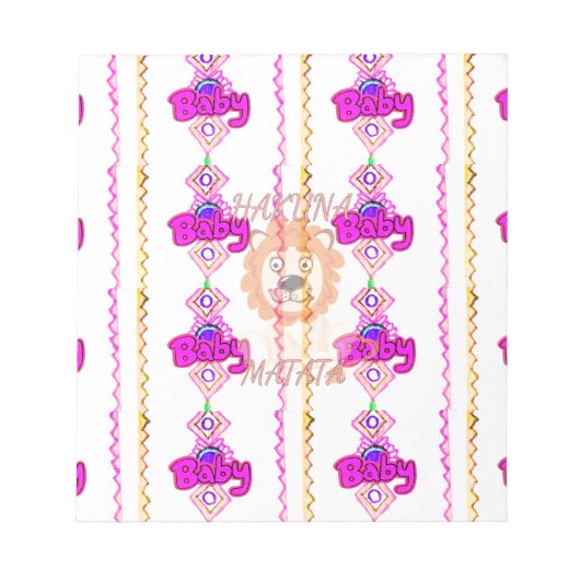 Bloc-note Hakuna Matata : Beau bébé Lion Design Motif (Devant)