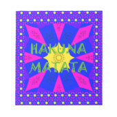 Bloc-note Hakuna Matata Beautiful Amazing Design Colors (Devant)