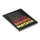 Bloc-note Hakuna Matata coloré : Une fête kenyane (Incliné)