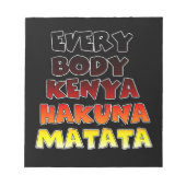 Bloc-note Hakuna Matata coloré : Une fête kenyane (Devant)