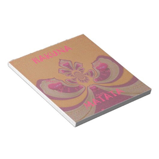 Bloc-note Hakuna Matata Joyeux Noël joli coeur design (Incliné)