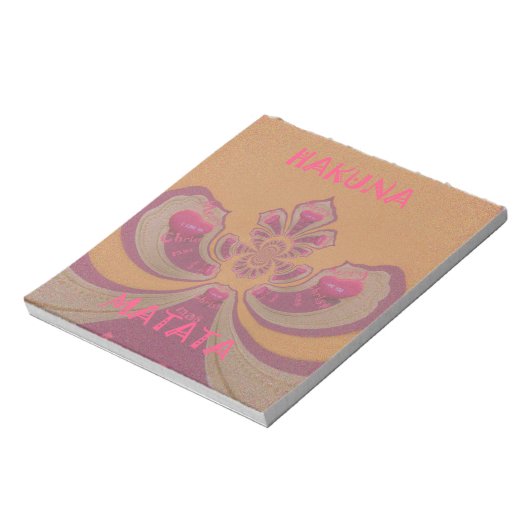 Bloc-note Hakuna Matata Joyeux Noël joli coeur design (Tourné)