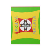 Bloc-note Hakuna Matata Rasta Color Red Golden Green (Tourné)