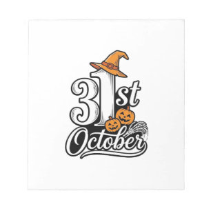 Bloc-note Halloween 31 octobre typographie conception de t-s