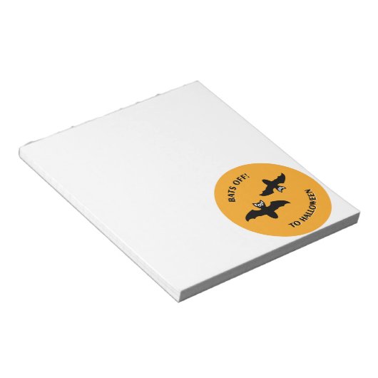 Bloc-note Halloween Bats Orange (Incliné)