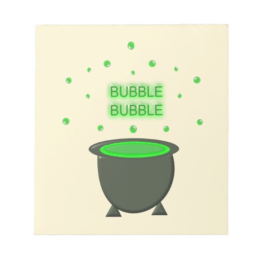 Bloc-note Halloween Cauldron et Bubbling Green Brew (Devant)