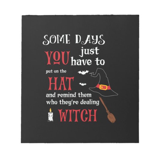 Bloc-note Halloween Certains Jours Vous Devez Anniversaire (Devant)