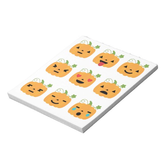 Bloc-note halloween citrouille emojis (Tourné)