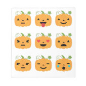 Bloc-note halloween citrouille emojis (Devant)