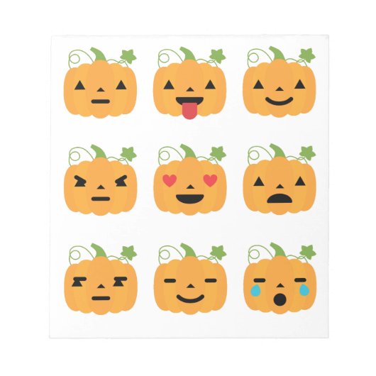 Bloc-note halloween citrouille emojis (Devant)