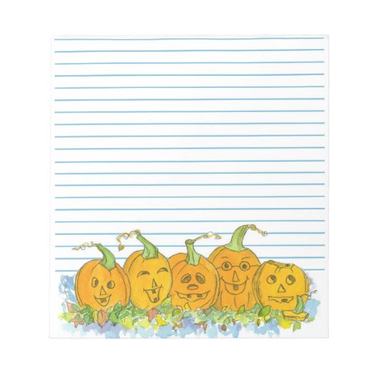 Bloc-note Halloween Citrouille Jack-O-Lantern (Devant)