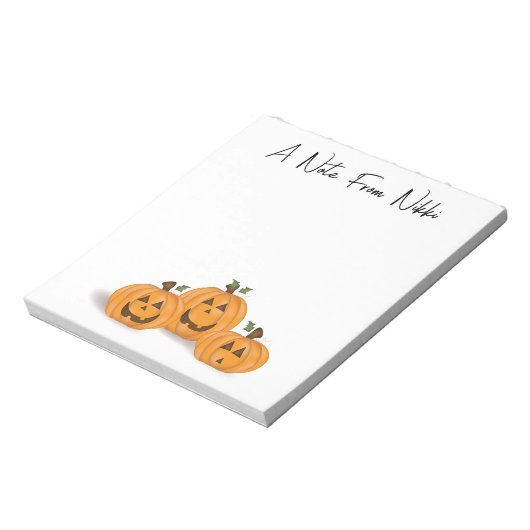 Bloc-note Halloween Citrouille mignon Jack O lanterns Whimsi (Tourné)