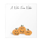 Bloc-note Halloween Citrouille mignon Jack O lanterns Whimsi (Devant)
