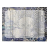 Bloc-note Halloween Crâne avec couronne et hibou (Devant)