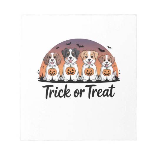 Bloc-note Halloween des friandises ou des sorts (Devant)