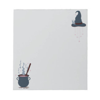 Bloc-note Halloween ensorcelant - Chapeau magique et chaudro