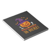 Bloc-note Halloween Est Là Sorcière Citrouille Vecteur (Incliné)