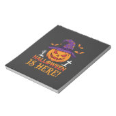 Bloc-note Halloween Est Là Sorcière Citrouille Vecteur (Tourné)