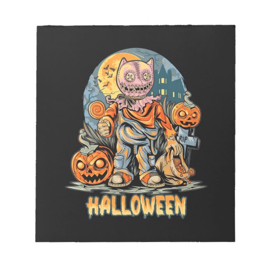 Bloc-note Halloween Et Chat (Devant)
