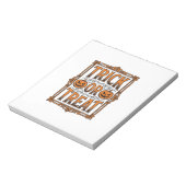 Bloc-note Halloween Friandise Citrouille Crânes Gravure Vint (Tourné)