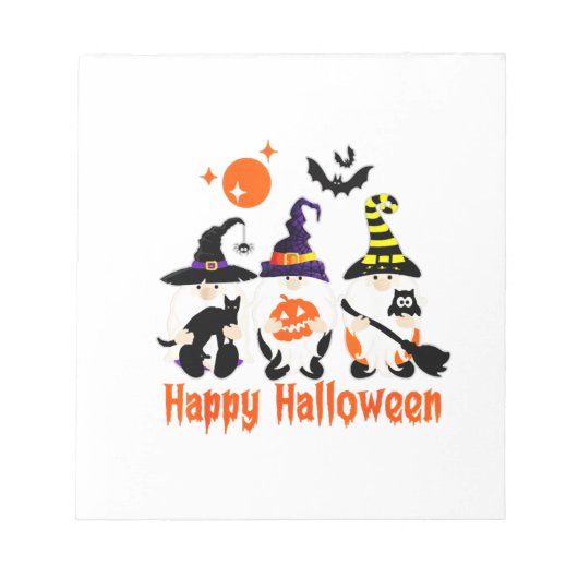 Bloc-note Halloween Gnomes Cute Autumn Pumpkin Fall (Devant)