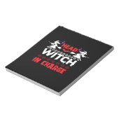 Bloc-note Halloween Head Witch En Charge Anniversaire (Tourné)