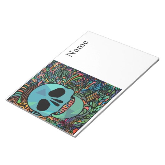 Bloc-note Halloween Hippie Skull Thunder_cove (Incliné)