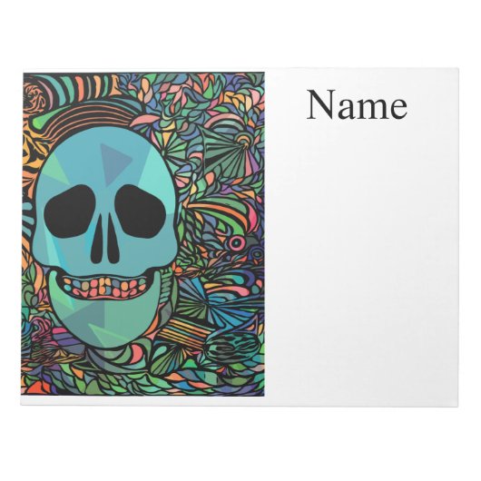 Bloc-note Halloween Hippie Skull Thunder_cove (Devant)