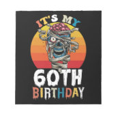 Bloc-note Halloween It's My 60th Birthday Zombie (Devant)