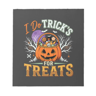 Bloc-note Halloween Je Fais des Tours pour des Friandises Ci