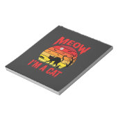 Bloc-note Halloween Meow Je suis un chat Rétro Sunset (Tourné)