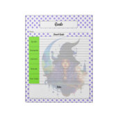 Bloc-note Halloween Objectifs thématiques modèle (Tourné)